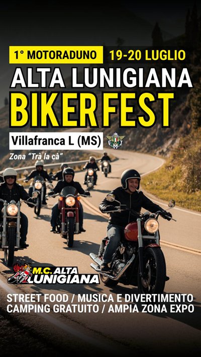Locandina evento Alta Lunigiana Biker fest