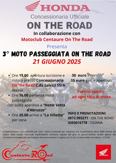 Locandina evento Terza passeggiata on the Road 