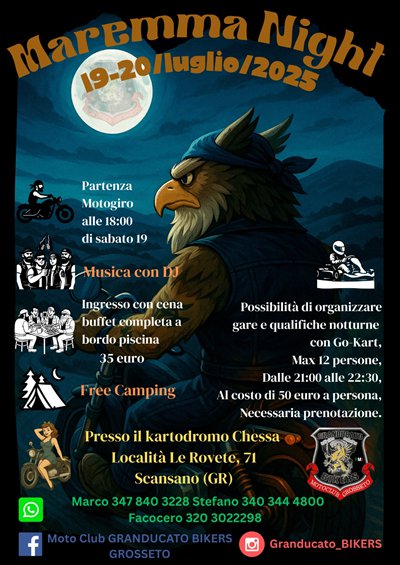 Locandina evento MAREMMA NIGHT 25