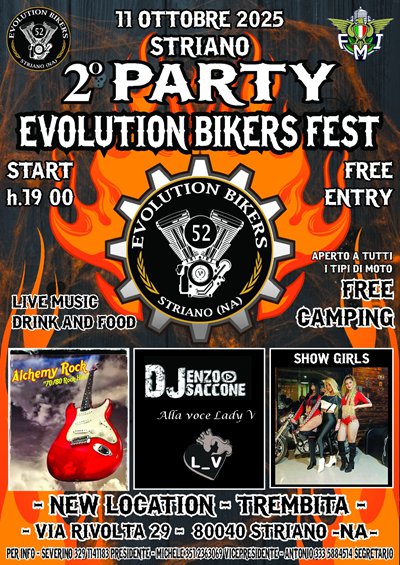 Locandina evento 2° Party Evolution bikers fest 