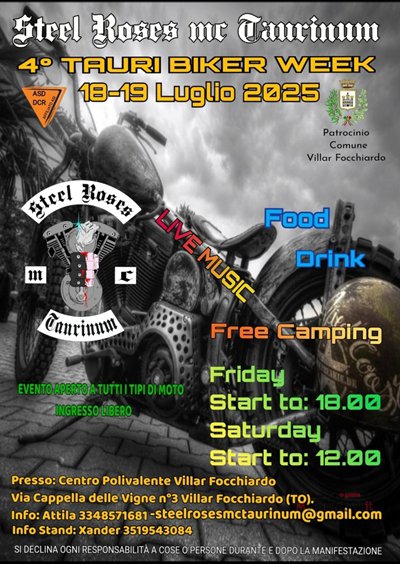 Locandina evento 4° TAURI BIKER WEEK