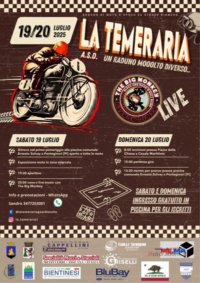 Locandina evento LA TEMERARIA 2025