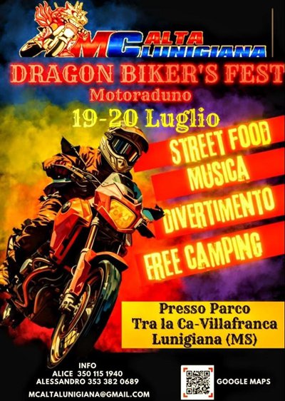 Locandina evento DRAGON BIKER'S FEST
