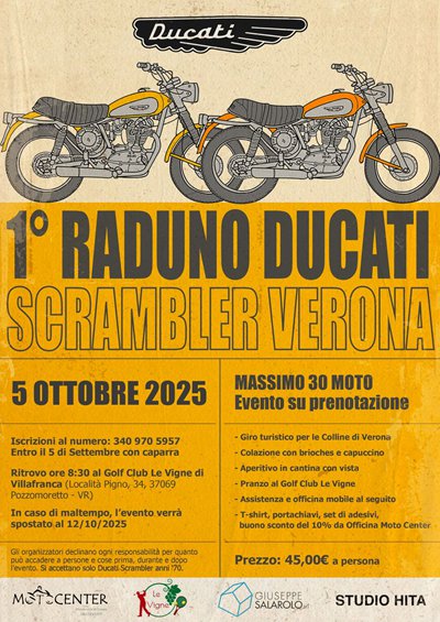 Locandina evento Raduno Ducati Scrambler Verona