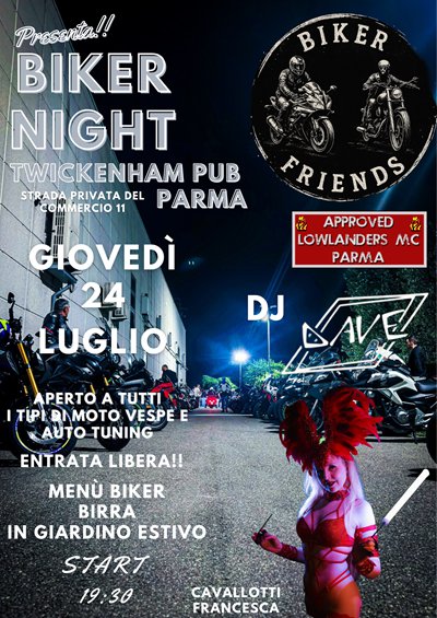 Locandina evento Biker Night 