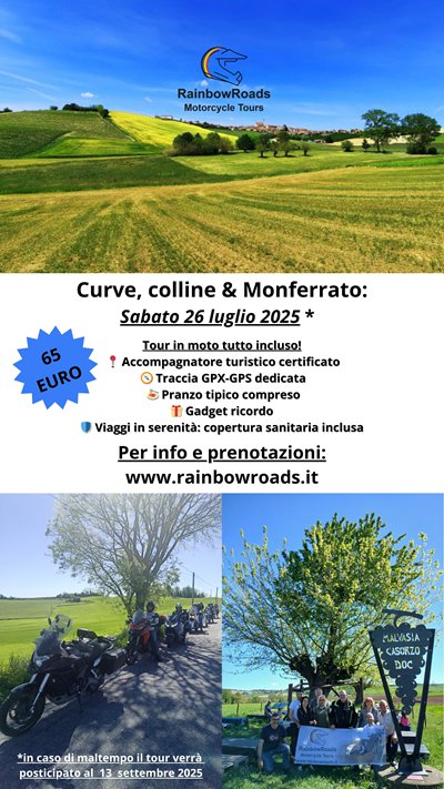 Locandina evento Curve, colline e Monferrato 