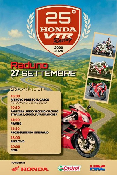 Locandina evento RADUNO HONDA VTR SP 2025