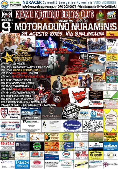 Locandina evento 9° MOTO RADUNO NURAMINIS