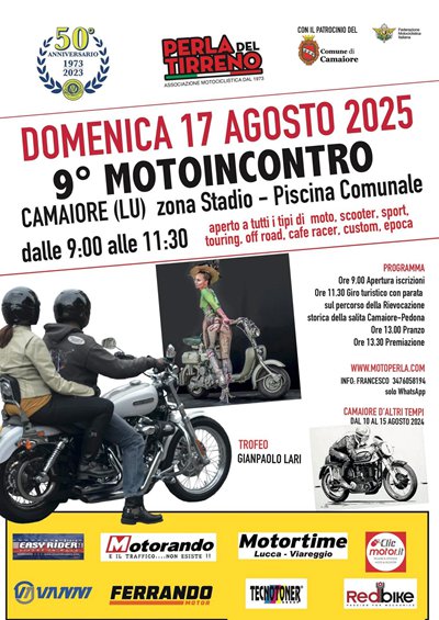 Locandina evento 9 MOTOINCONTRO CAMAIORE