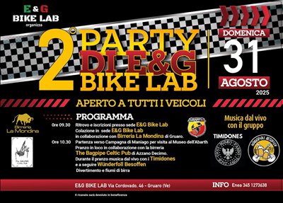 Locandina evento 2 BIKE LAB PARTY
