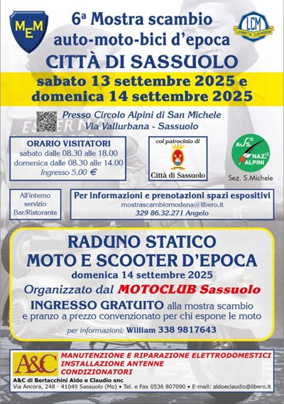 Locandina evento MOSTRA SCAMBIO CITTA DI SASSUOLO