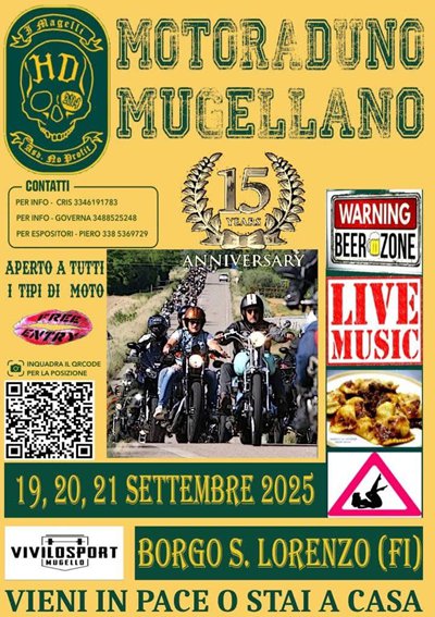 Locandina evento MOTORADUNO MUGELLANO