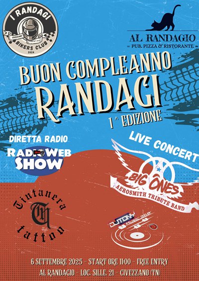 Locandina evento BUON COMPLEANNO RANDAGI