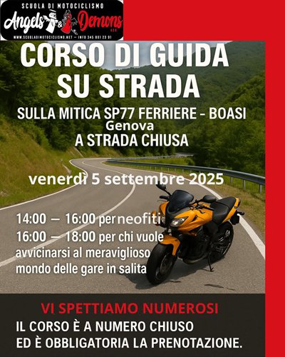 Locandina evento CORSO DI GUIDA SP 77