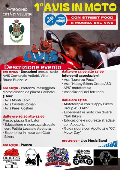 Locandina evento 1 AVIS IN MOTO