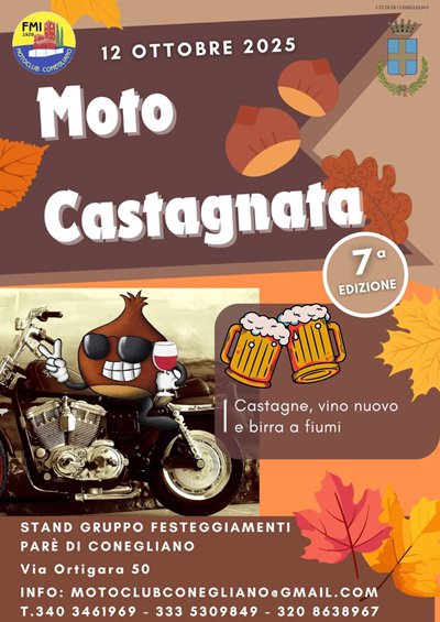 Locandina evento 7^ MOTOCASTAGNATA MOTOCLUB CONEGLIANO