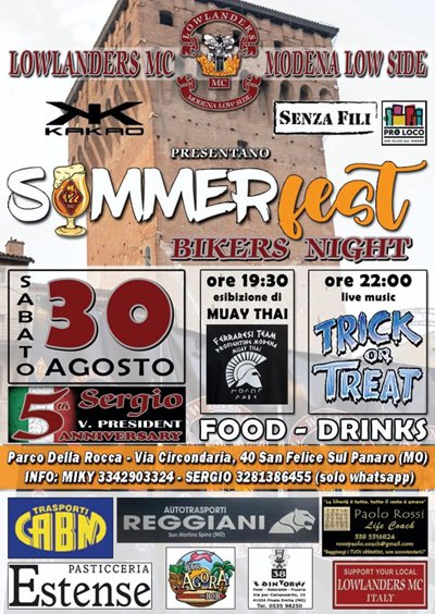 Locandina evento SUMMER FEST BIKER NIGHT