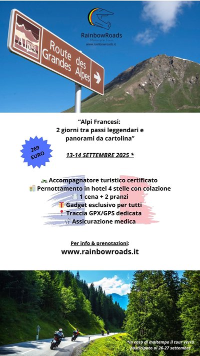 Locandina evento Tour sulle Alpi Francesi: montagne e paesaggi da cartolina