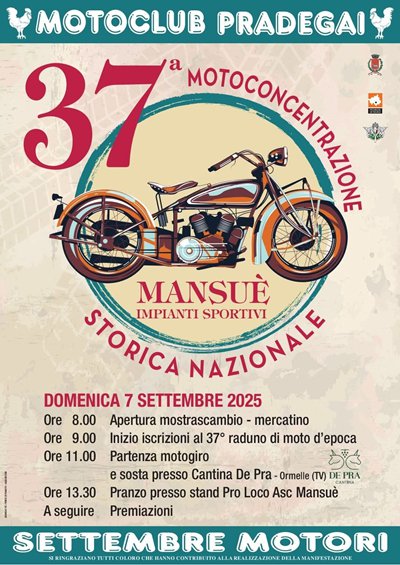 Locandina evento 37 MOTO CONCENTRAZIONE STORICA NAZIONALE