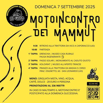 Locandina evento MOTOINCONTRO DEI MAMMUT 