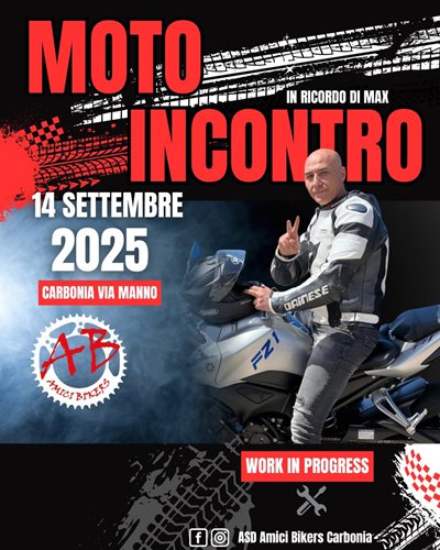 Locandina evento MOTO INCONTRO IN RICORDO DI MAX