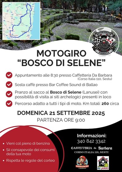 Locandina evento MOTOGIRO BOSCO DI SELENE