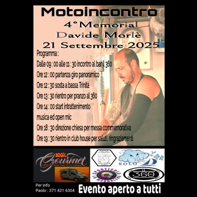 Locandina evento memorial Davide Morlè 