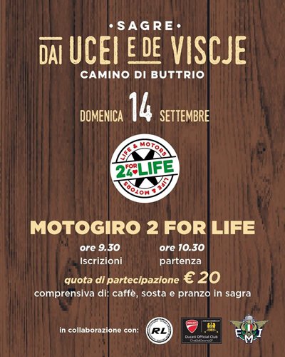 Locandina evento MOTOGIRO DAI UCEI E DE VISCJE