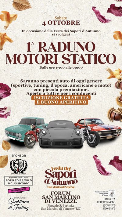 Locandina evento 1^ raduno motori 