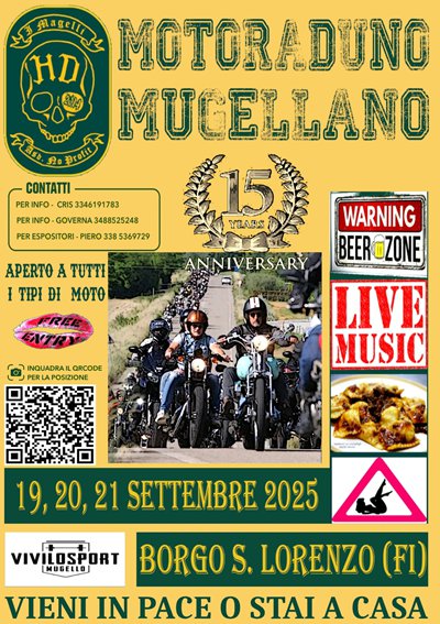 Locandina evento XV Motoraduno Mugellano