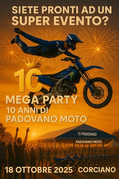 Locandina evento 10 ANNI DI PADOVANO MOTO