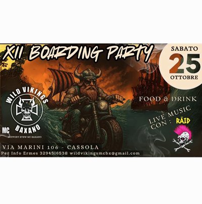 Locandina evento XII BOARDING PARTY