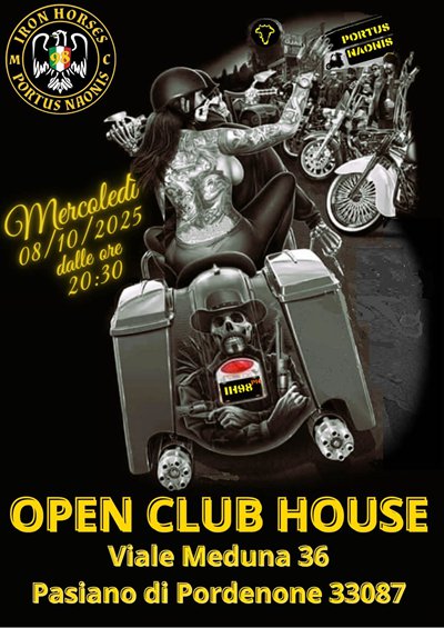 Locandina evento OPEN CLUB HOUSE