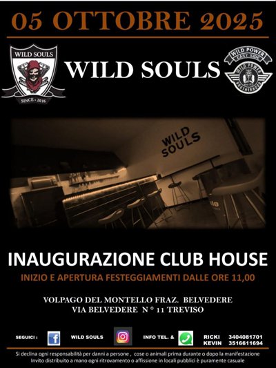 Locandina evento INAUGURAZIONE CLUB HOUSE 