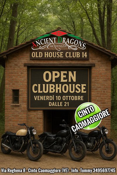 Locandina evento OPEN CLUB HOUSE