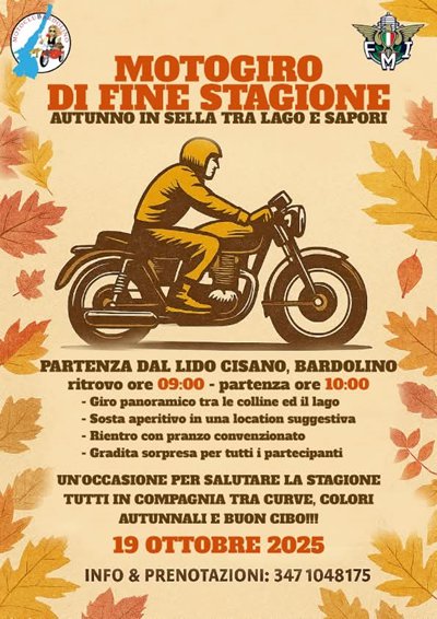 Locandina evento MOTOGIRO DI FINE STAGIONE 