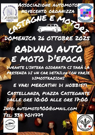 Locandina evento CASTAGNE E MOTORI