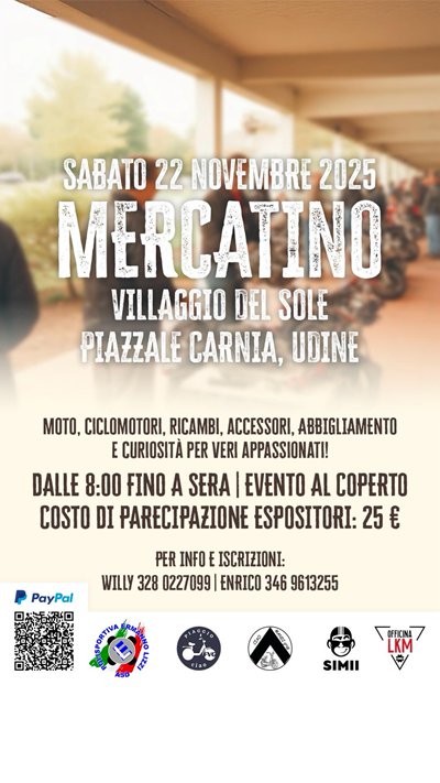 Locandina evento MERCATINO 50cc