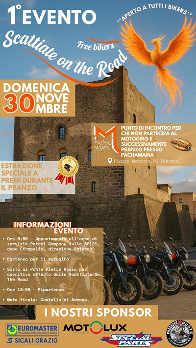 Locandina evento Primo evento "SCATTIATE ON THE ROAD"