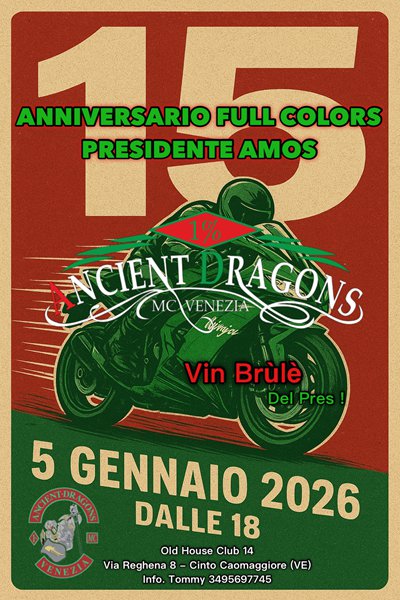 Locandina evento 15° Anniversario Amos 