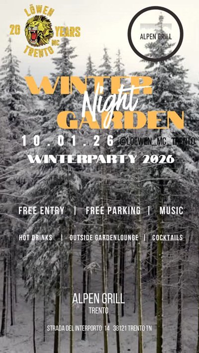 Locandina evento WINTER NIGHT GARDE