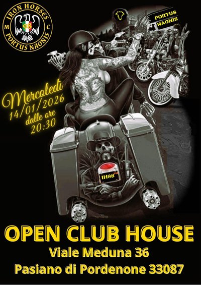 Locandina evento OPEN CLUB HOUSE