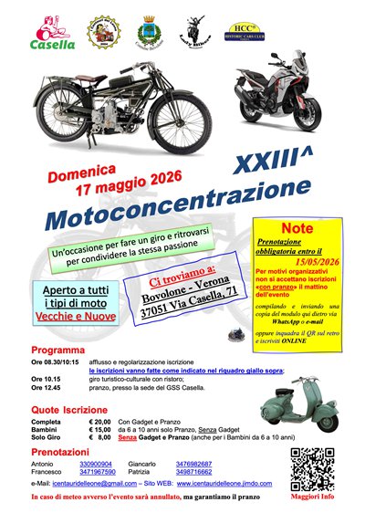 Locandina evento XXIII^ Motoconcentrazione 