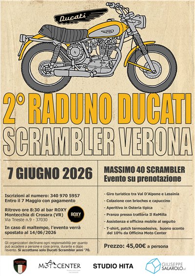 Locandina evento 2^ Raduno Ducati Scrambler Verona