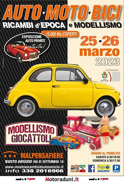 Locandina evento AUTO MOTO BICI RICAMBI D'EPOCA E MODELLISMO