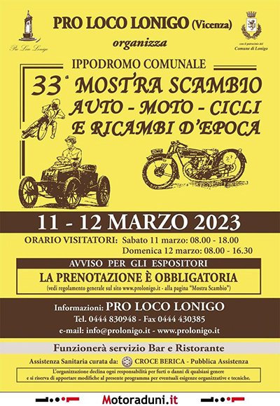 Locandina evento 33° MOSTRA SCAMBIO AUOTO - MOTO - CICLI E RICAMBI D'EPOCA