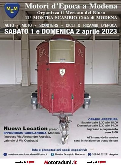 Locandina evento 11^ MOSTRA SCAMBIO CITTA' DI MODENA