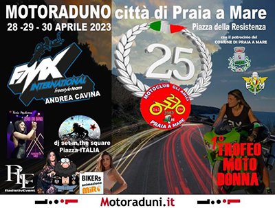 Locandina evento 25° MOTORADUNO CITTA' DI PRAIA A MARE