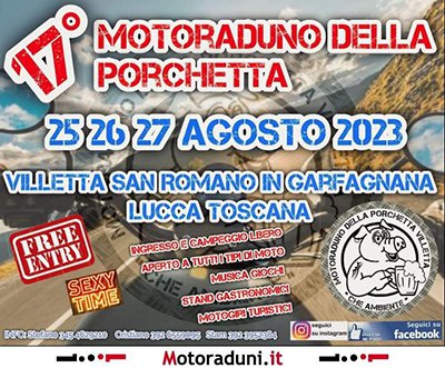 Locandina evento 17° MOTORADUNO DELLA PORCHETTA