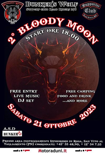 Locandina evento 2° BLOODY MOO